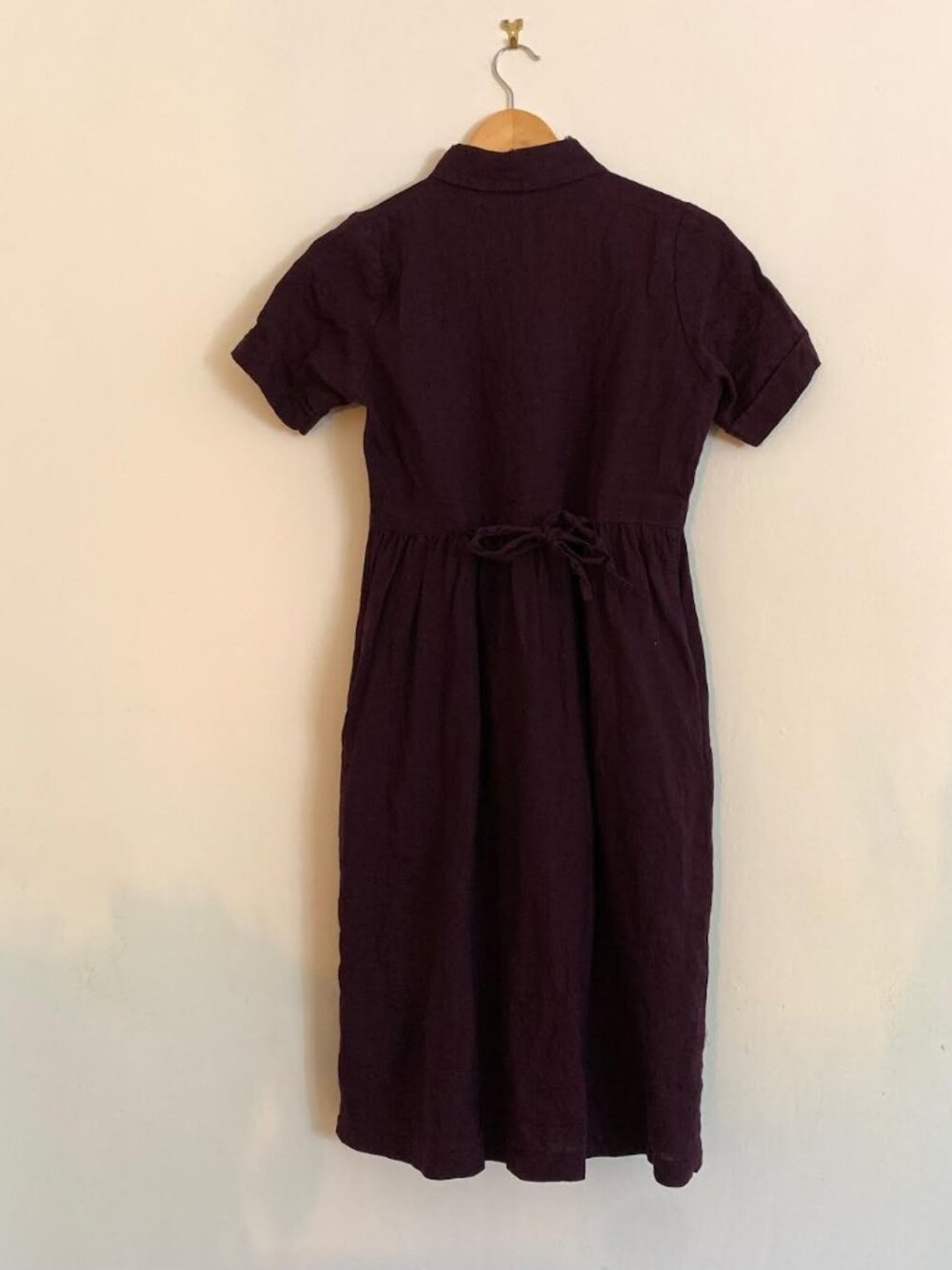 Pyne & Smith No. 22 Cassis Collared Linen Dress - Picture 5 of 8